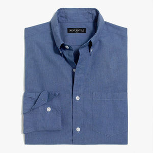 J Crew Slim Flex Heather Washed Blue Shirt XL